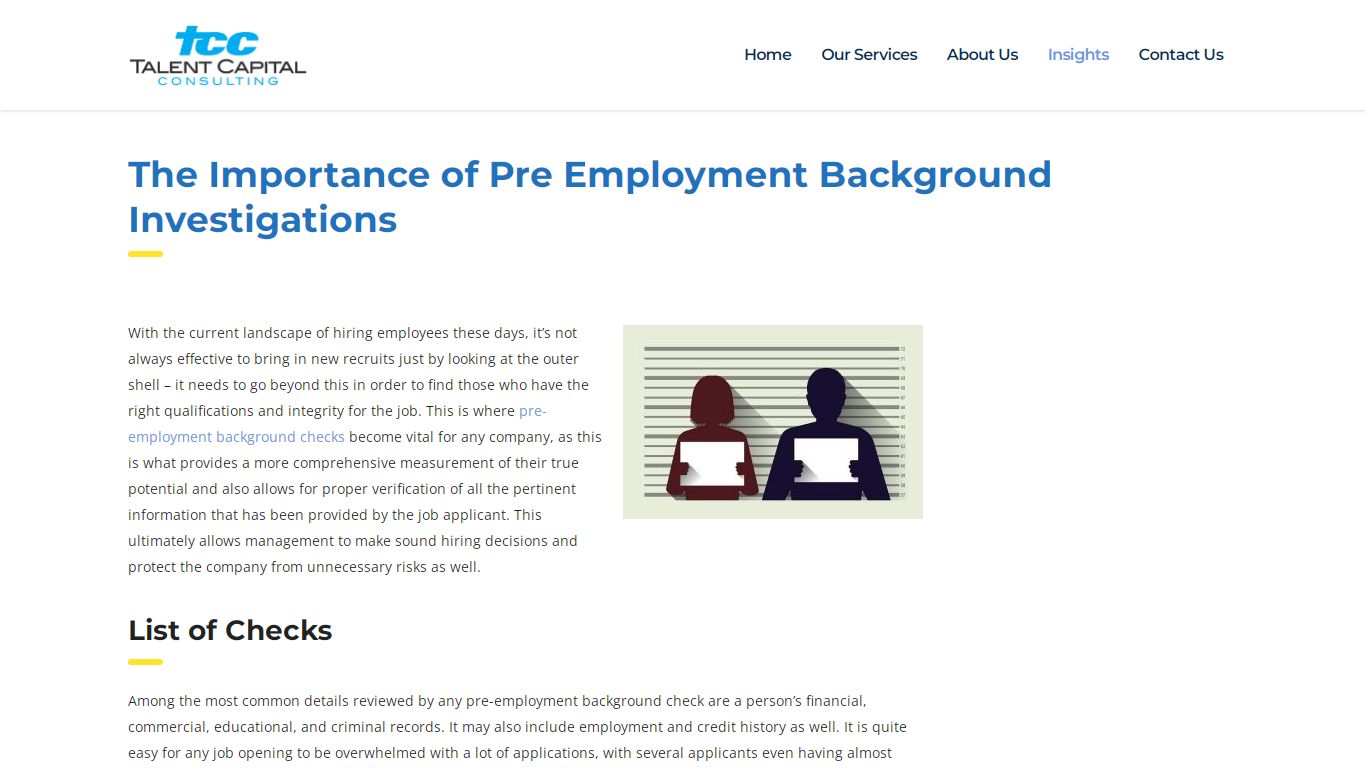 The Importance Of Pre Employment Background Investigations