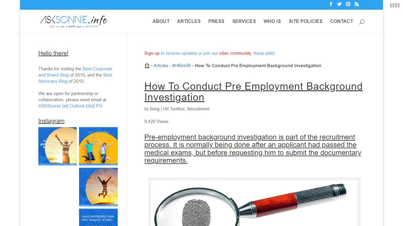 How To Conduct Pre Employment Background Investigation - HR Mentor